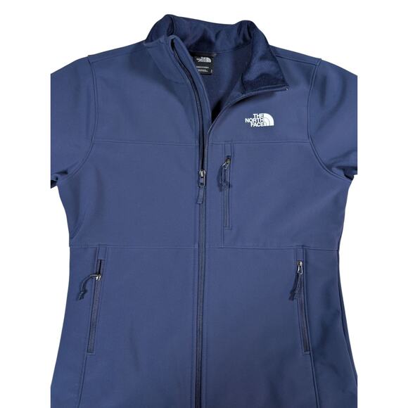 THE NORTH FACE Windwall Women’s S/P Fleece Lined Softshell Jacket Navy Blue - Picture 5 of 10